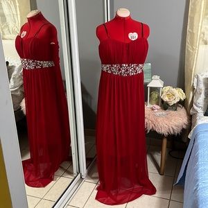 Strapless long elegant dress